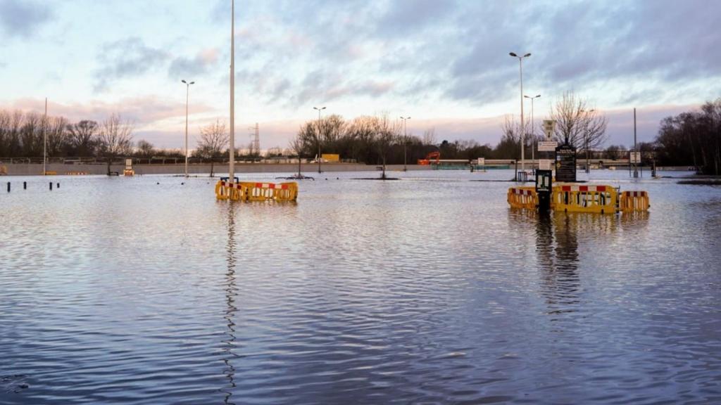 Flooded car park