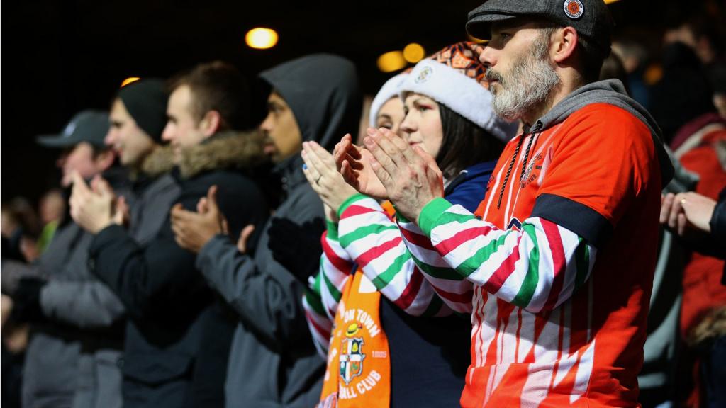 Luton fans applaud