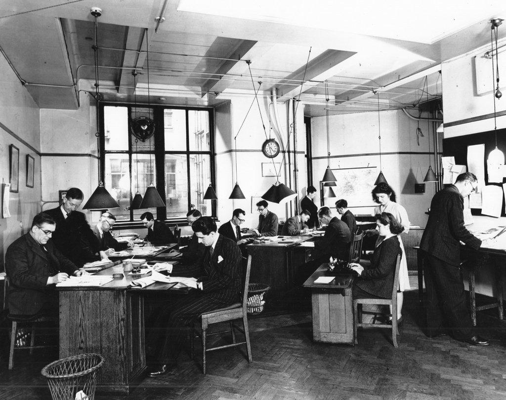 The Scotsman newsroom in 1948