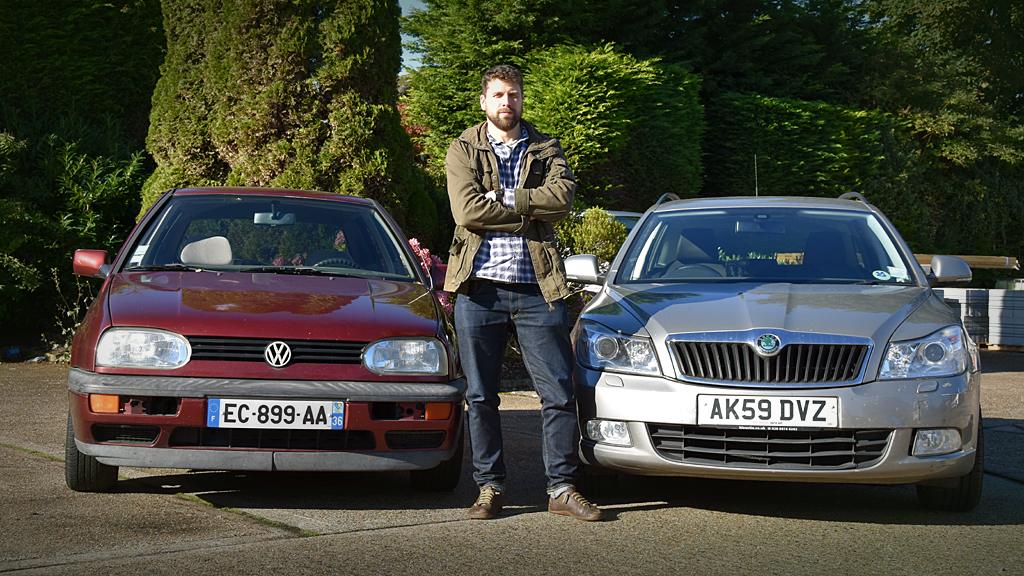 Reporter Tom de Castella, his car and his father's