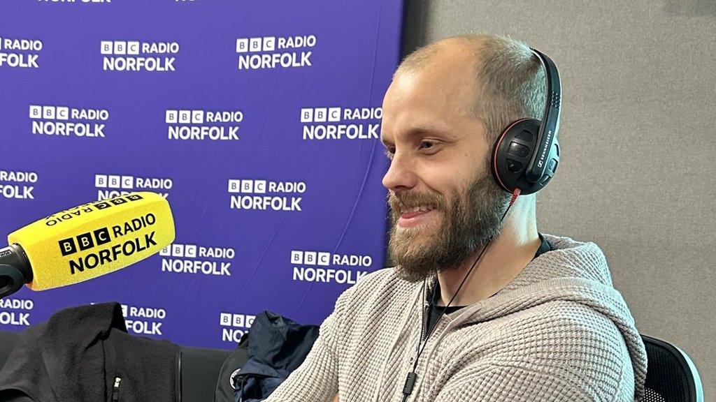 Teemu Pukki speaking to BBC Radio Norfolk