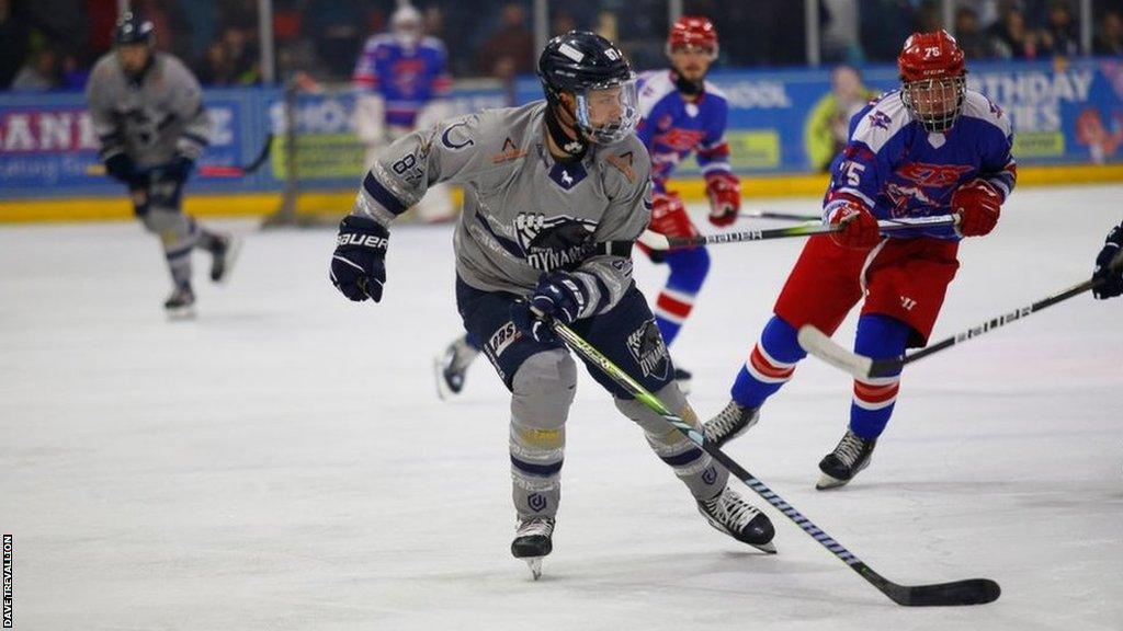 Invicta Dynamos player wearing neck guard