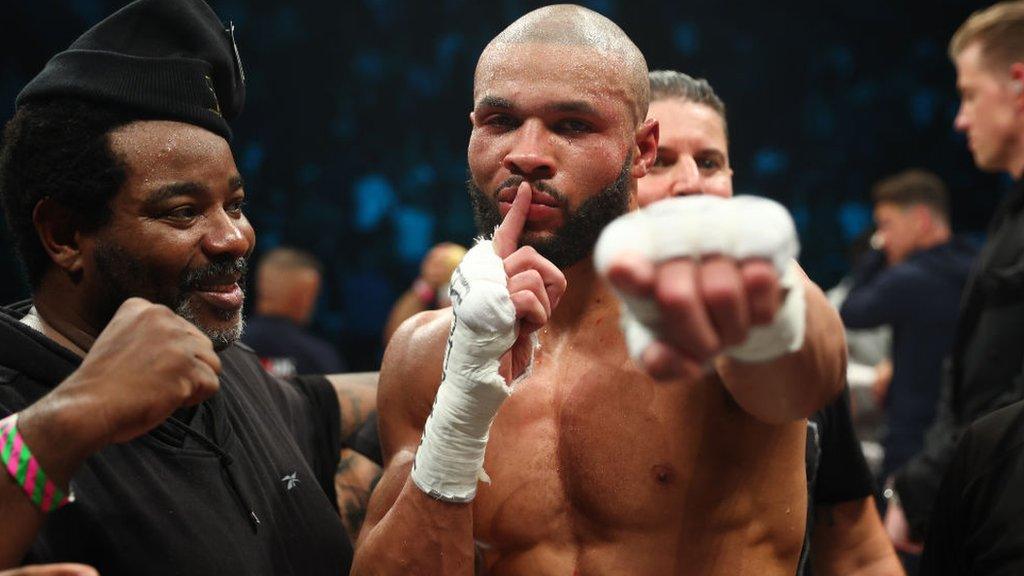 Chris Eubank Jr celebrates