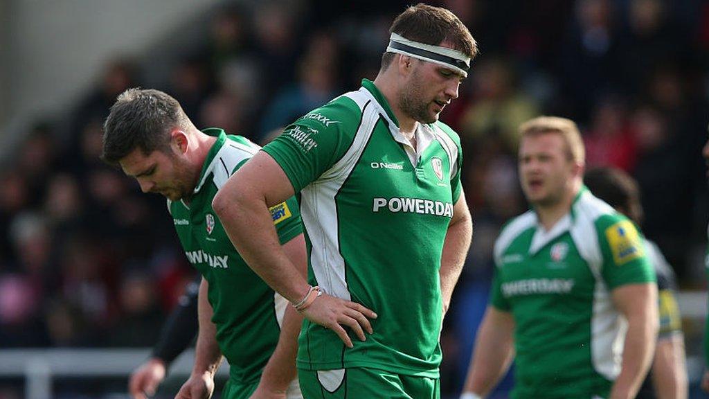 London Irish lock forward Matt Symons