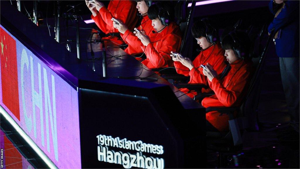 Team China in action in the game Arena of Valor