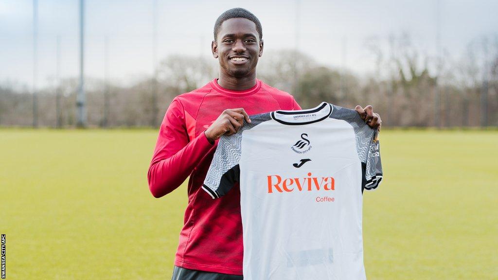 Charles Sagoe Jr at Swansea's training ground