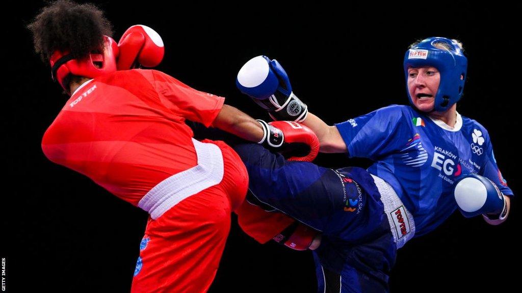 Ireland's Nicole Bannon in action against Luna Mendy of Italy