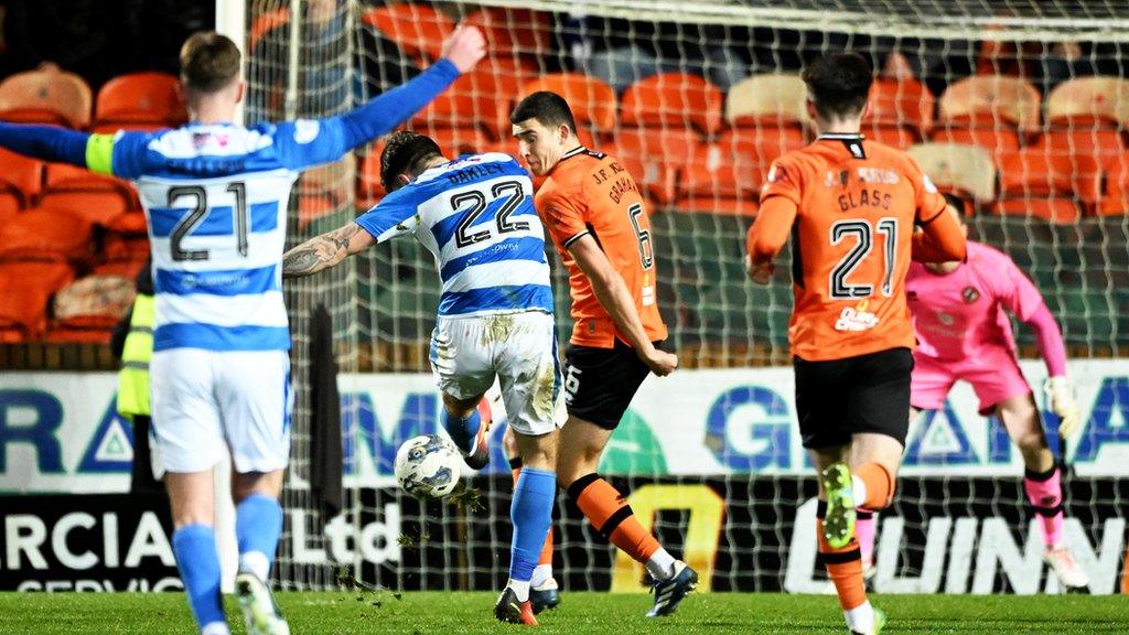 George Oakley hammered home a hat-trick to inflict Dundee United's second defeat of the season