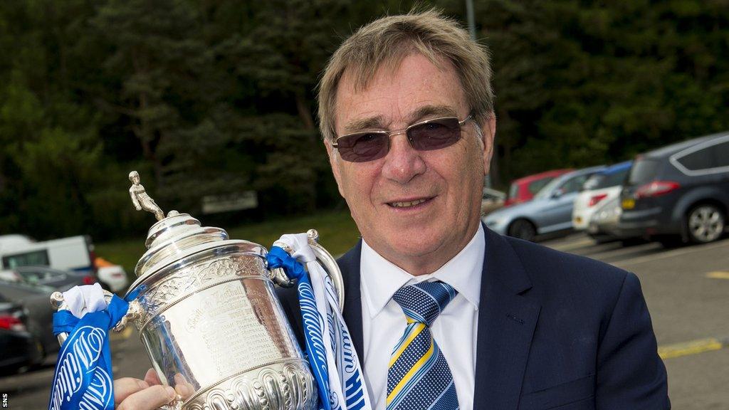 Geoff Brown with the Scottish Cup