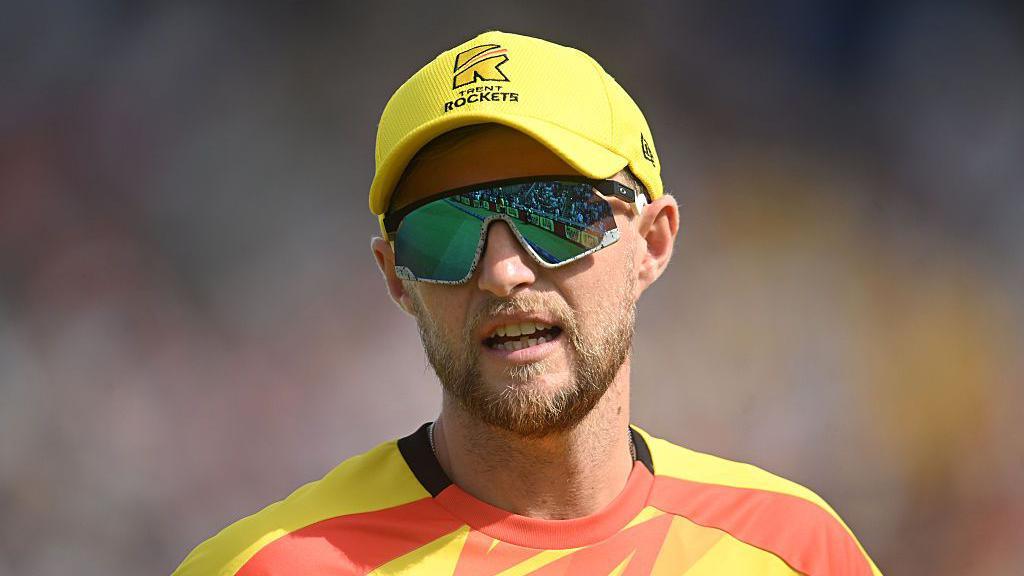 Joe Root looks on in a Trent Rockets kit