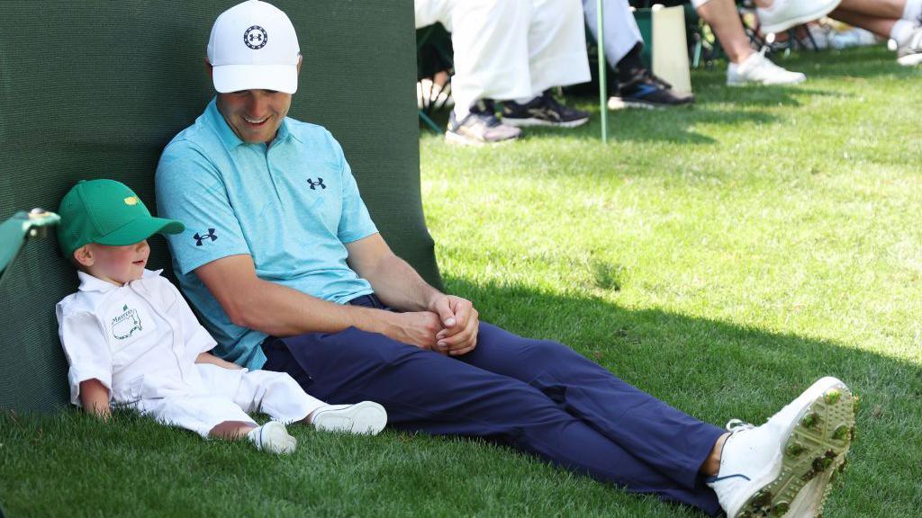 Jordan Spieth and his son Sammie