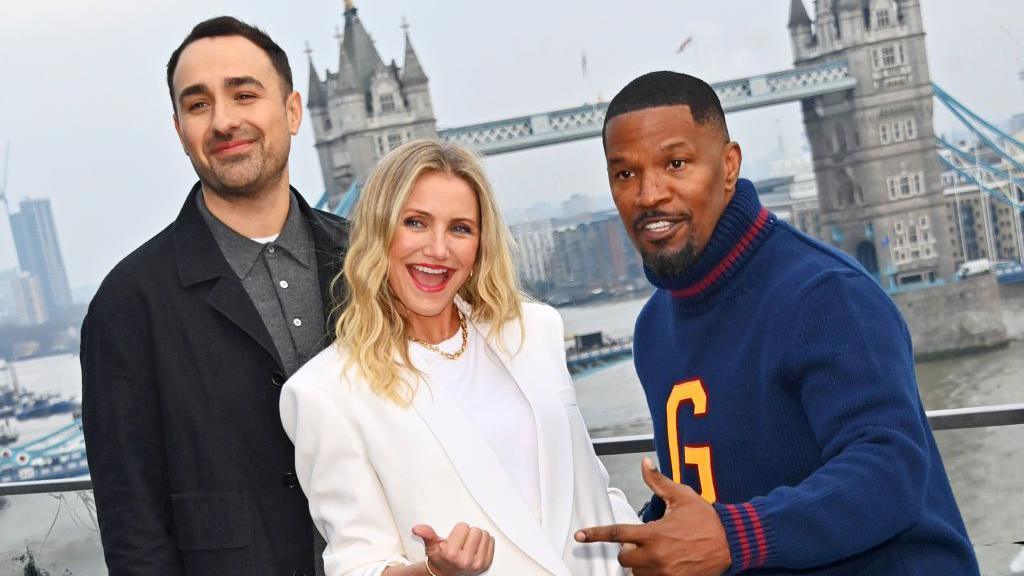 Back in Action stars (l-r) Jamie Demetriou, Cameron Diaz and Jamie Foxx