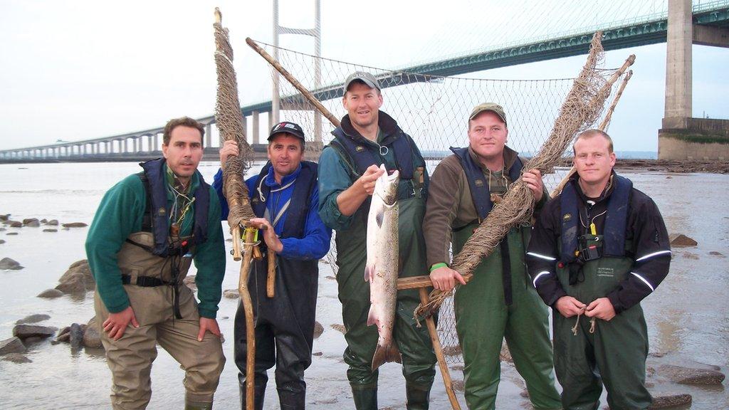 The fishermen at Black Rock in the Severn Estuary