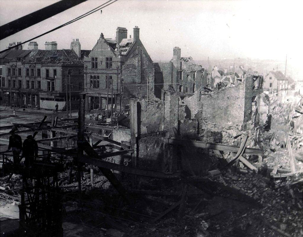 Bomb damage at Market Place