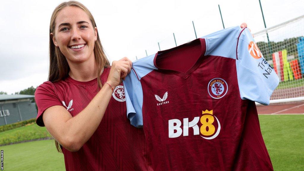 Lucy Parker at her Aston Villa unveiling