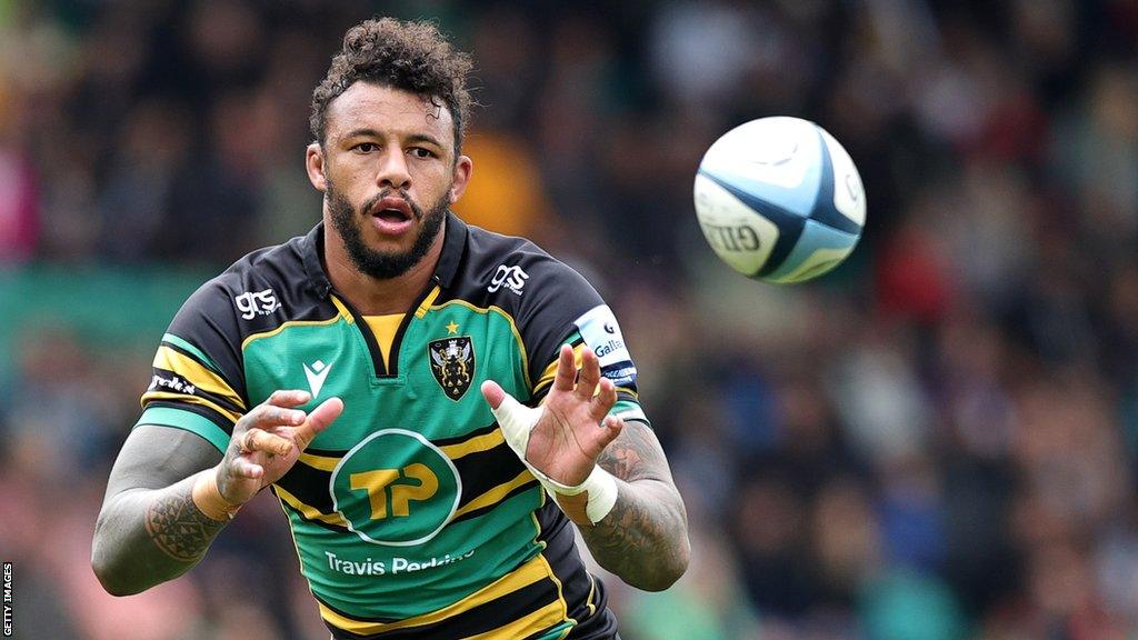 Courtney Lawes in action for Northampton Saints