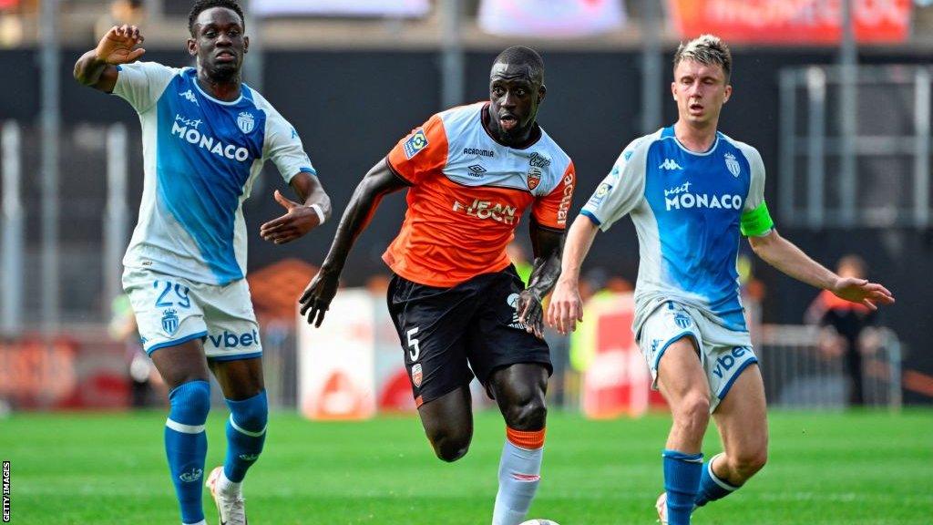 Benjamin Mendy making his debut for Lorient