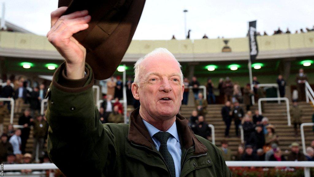 Willie Mullins doffs his hat to mark his 100th winner