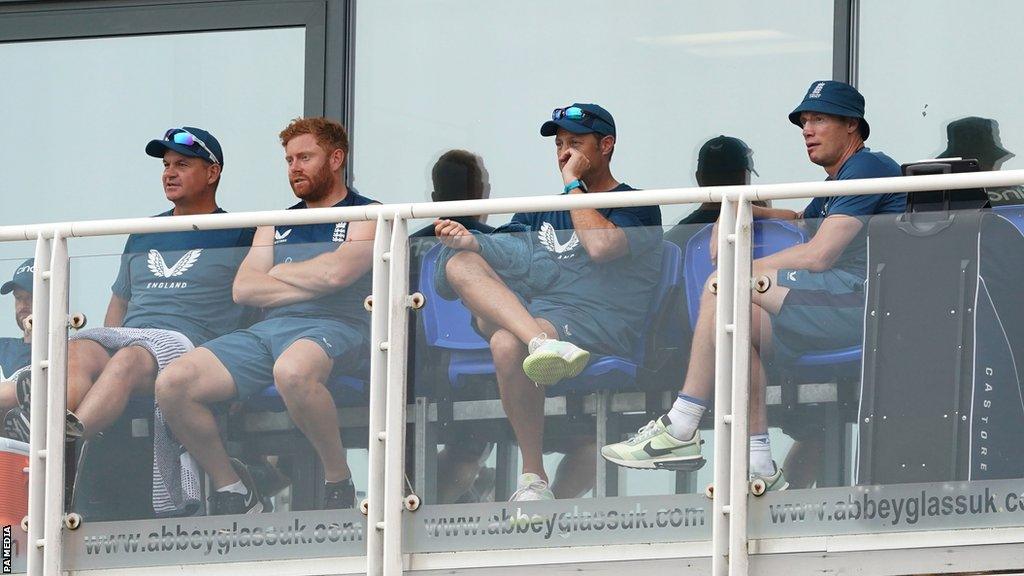 Andrew Flintoff on the England balcony