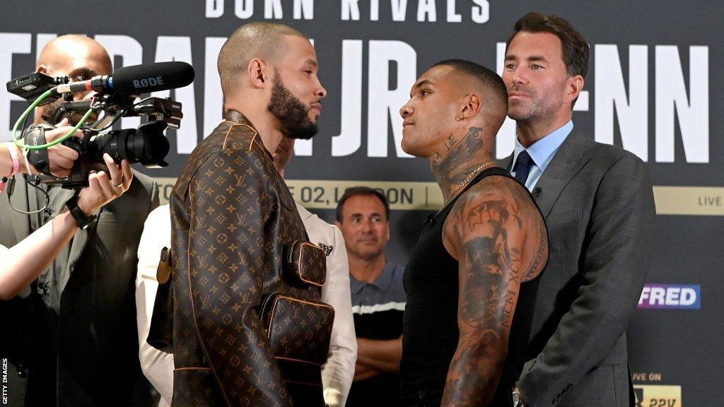 Chris Eubank Jr faces off with Conor Benn