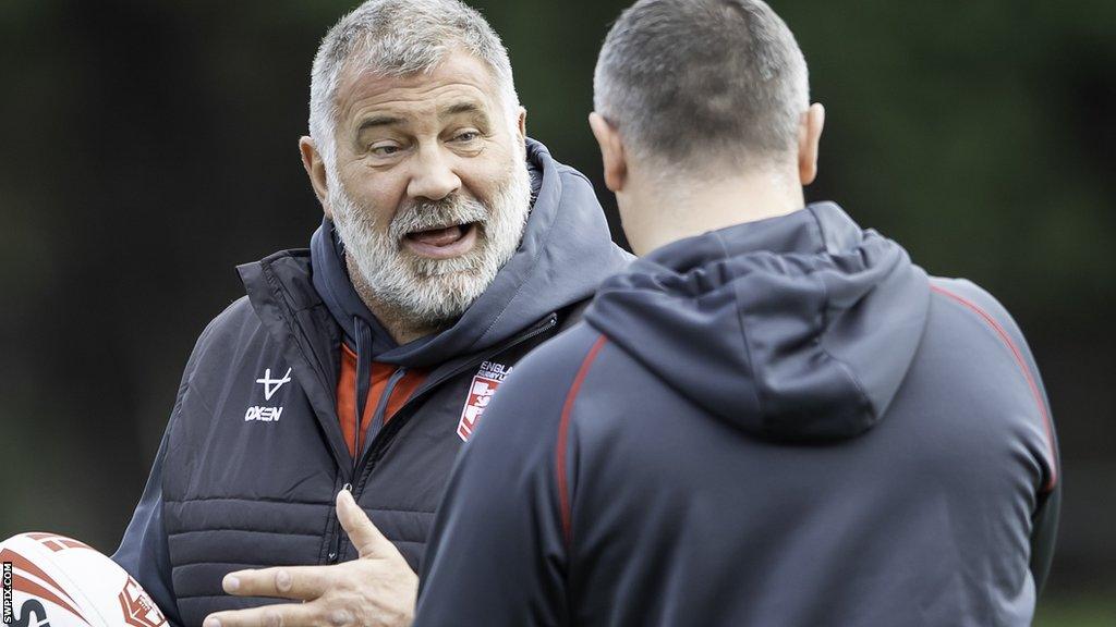 England head coach Shaun Wane during a training session