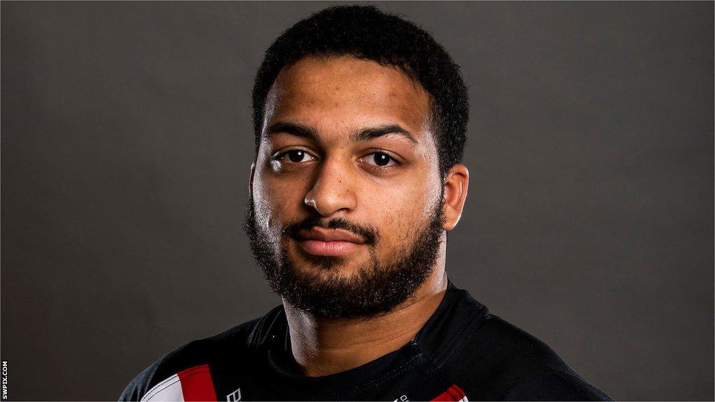 Daniel Hindmarsh-Takyi at a London Broncos media day