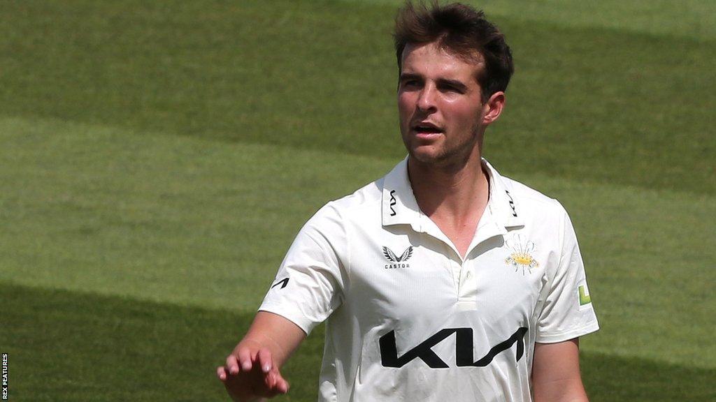 Surrey bowler Tom Lawes' previous career-best was 4-31 against Yorkshire at The Oval last September