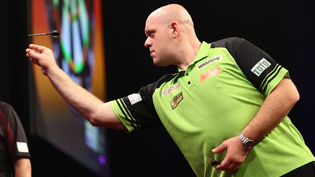 Michael van Gerwen throws