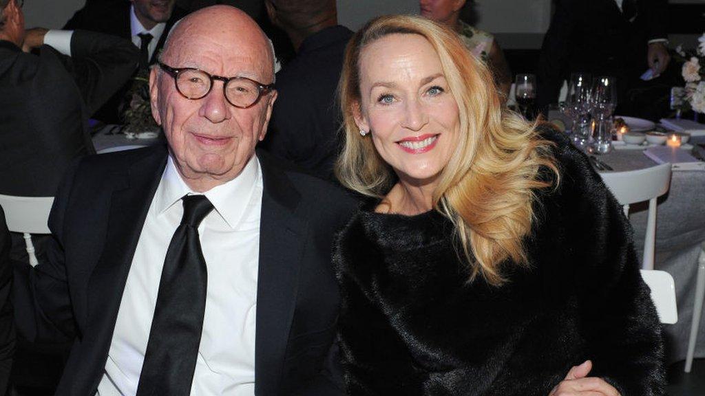 Rupert Murdoch and Jerry Hall