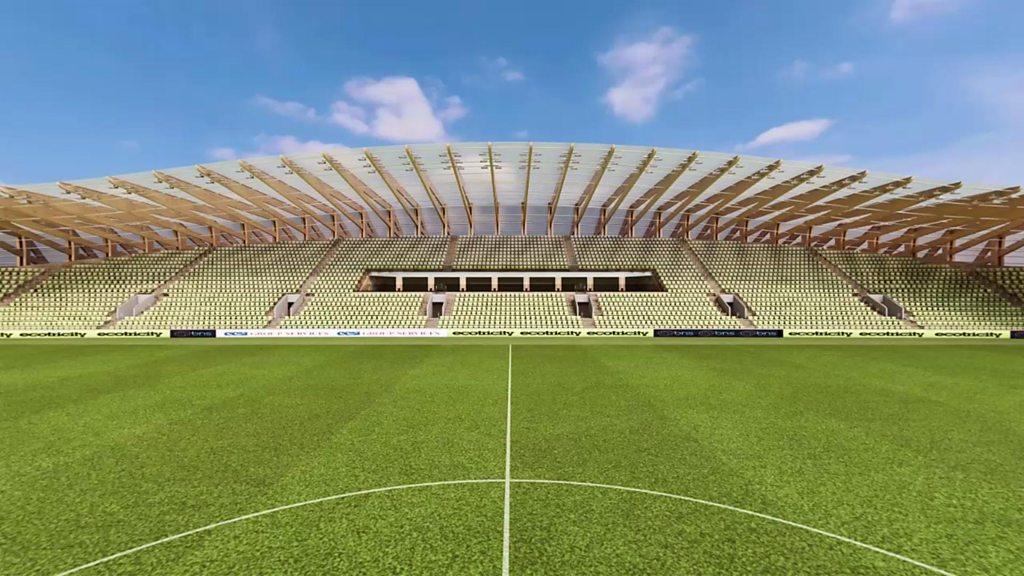 An artists' impression of the stadium