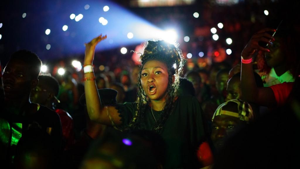 People at a music concert in Mali