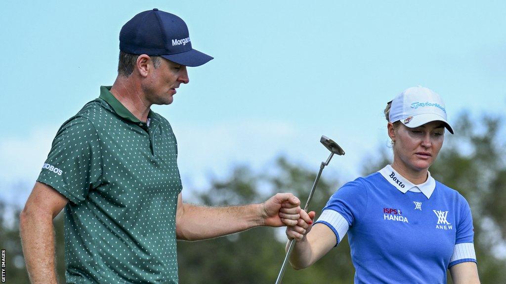 Justin Rose and Charley Hull