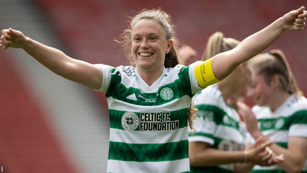 Celtic's Kelly Clark celebrates