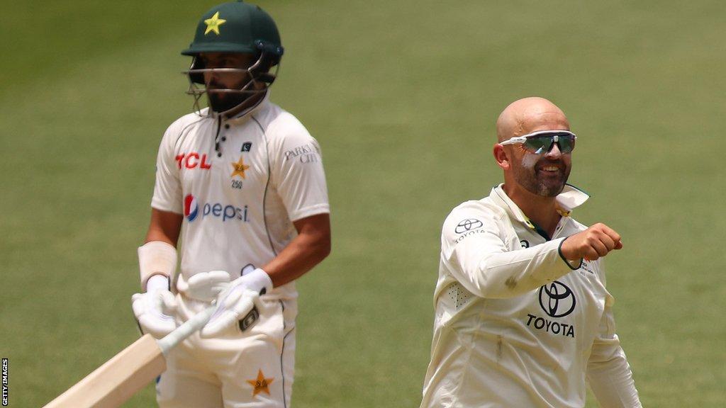 Australia spinner Nathan Lyon took two wickets on day three of the first Test in Perth to move on to 499 career Test wickets