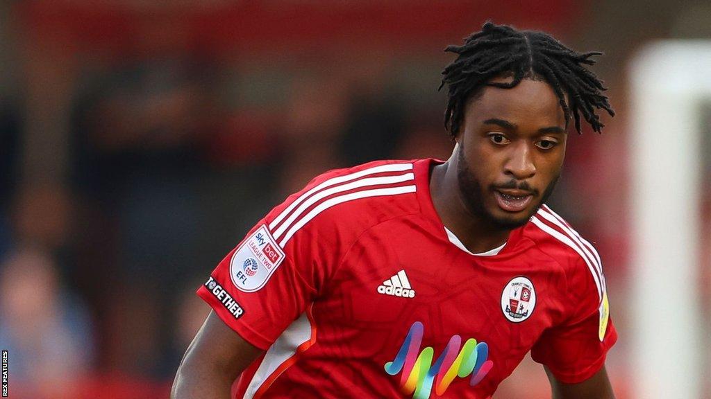 James Balagizi in action for Crawley