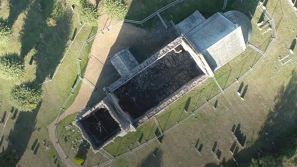 Wimbotsham church from above