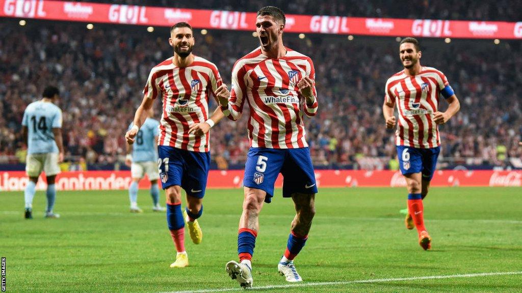 Rodrigo de Paul celebrates