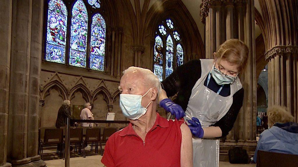 In the Middle Ages, Lichfield Cathedral was a pilgrimage for the sick - now it's become a vaccination centre.