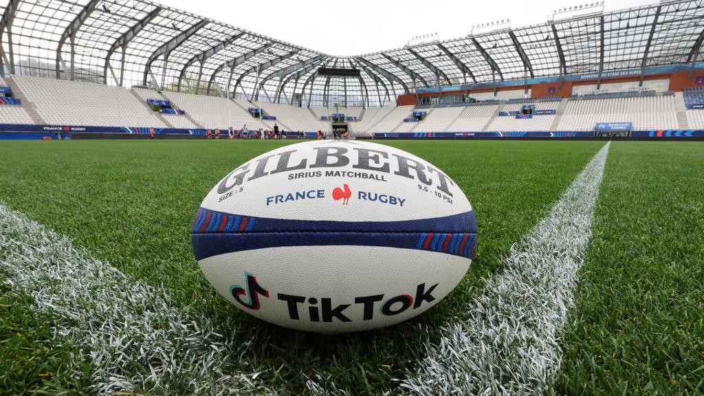 Match ball at the stadium in Grenoble, France