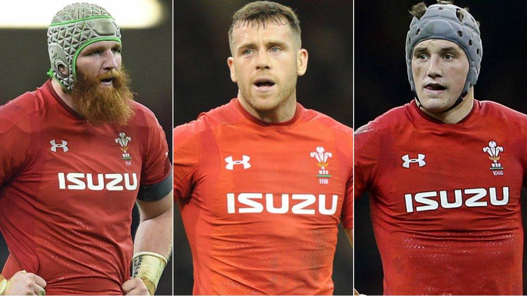 Jake Ball, Gareth Davies and Jonathan Davies