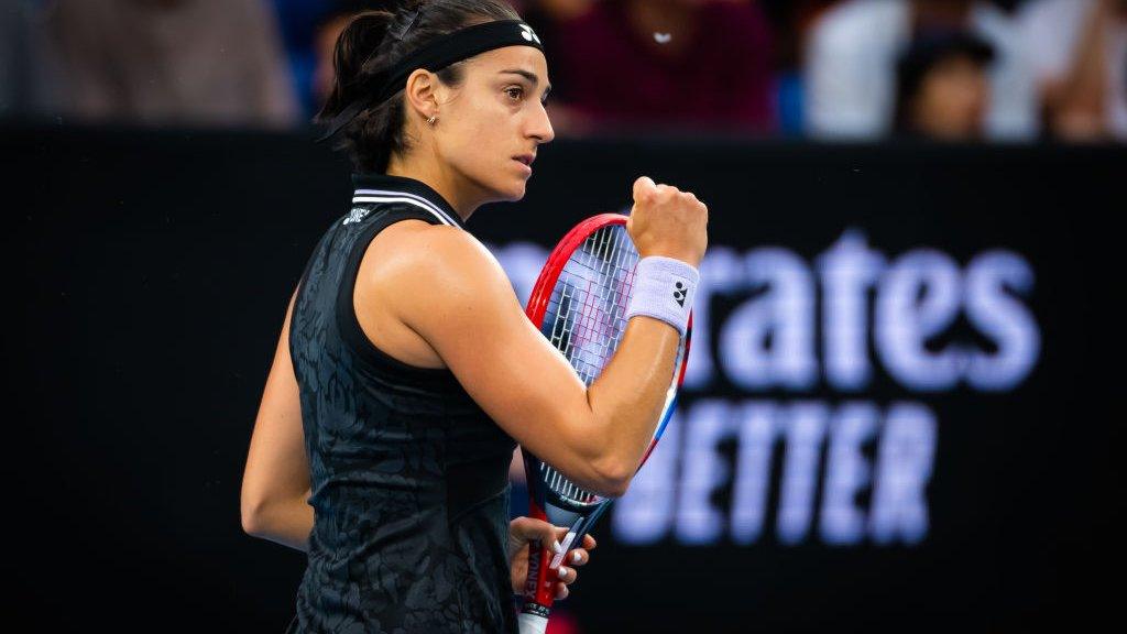 Caroline Garcia celebrates