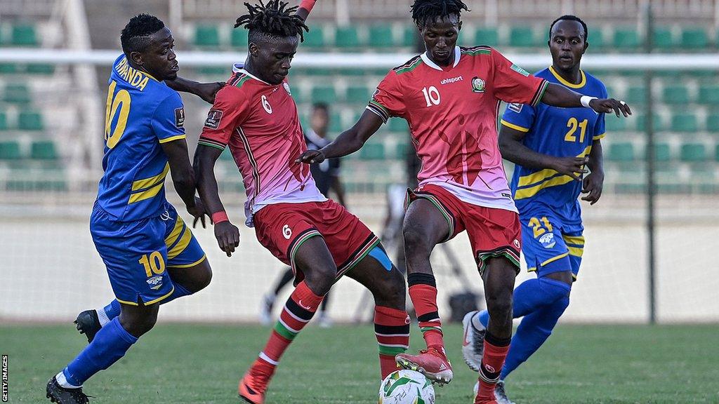 Kenya in action against Rwanda