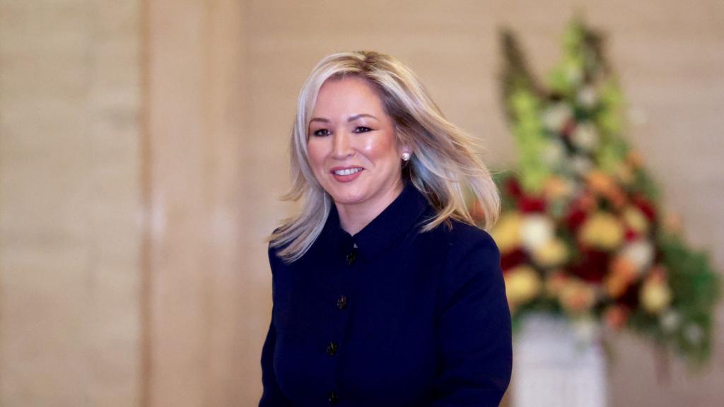 Michelle O'Neill in Stormont Great Hall