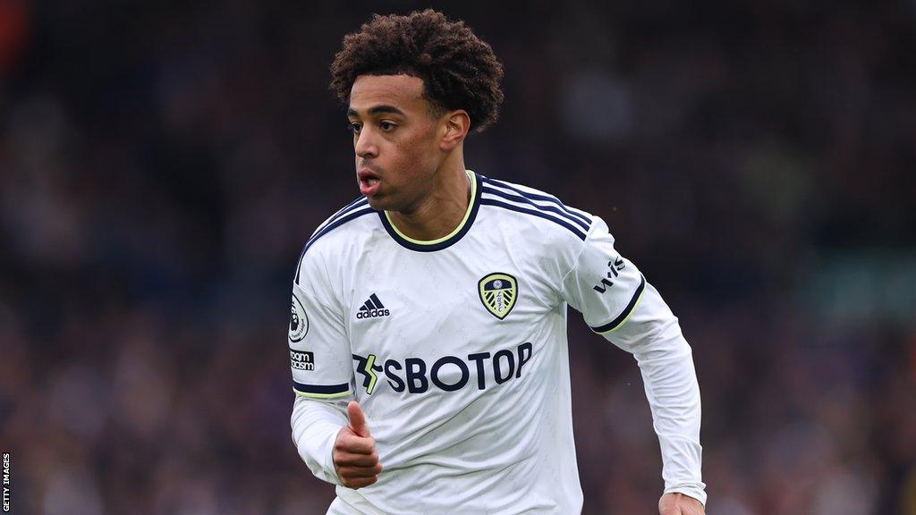 Tyler Adams playing for Leeds