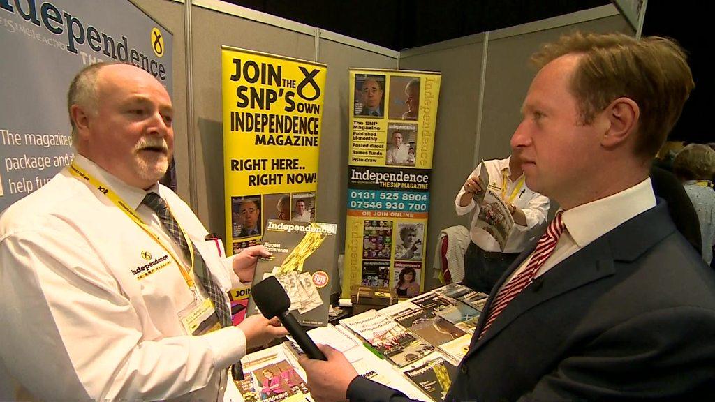 Adam Fleming at SNP conference venue