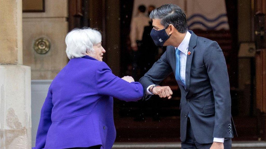 Janet Yellen and Rishi Sunak