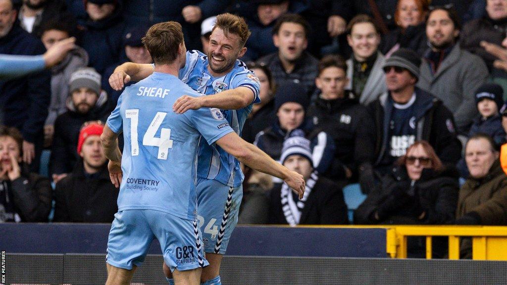 Coventry's Matt Godden scored his seventh goal in all competitions this season, which was also his first in 10 games