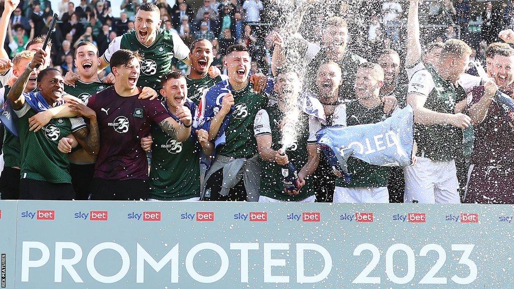 Plymouth Argyle celebrate