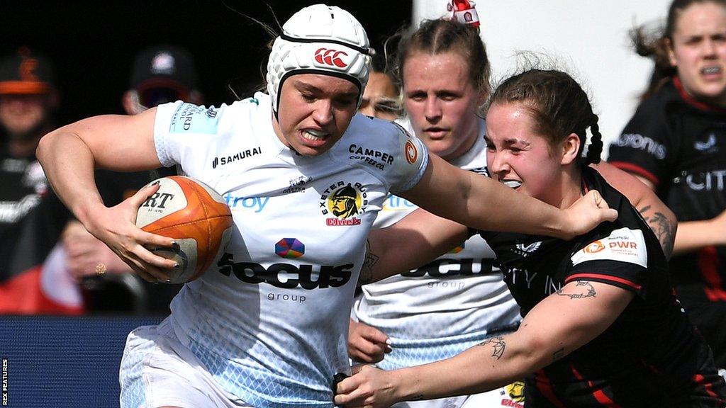 Jodie Ounsley playing for Exeter