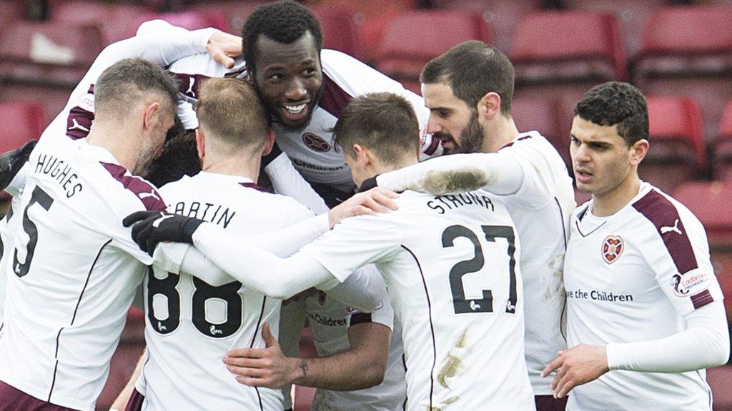 Hearts celebrate